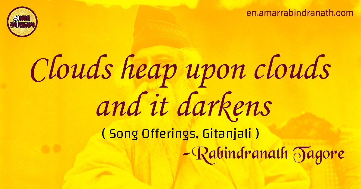 Clouds heap upon clouds and it darkens