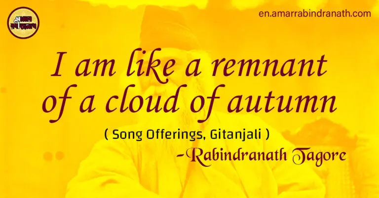 I am like a remnant of a cloud of autumn