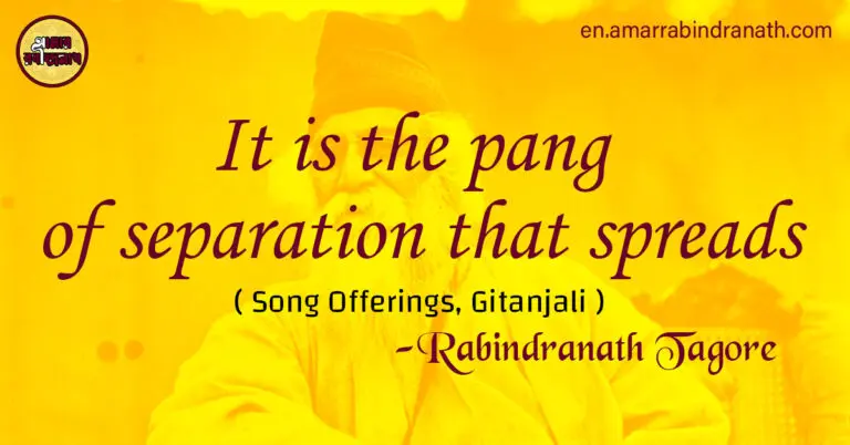 It is the pang of separation that spreads