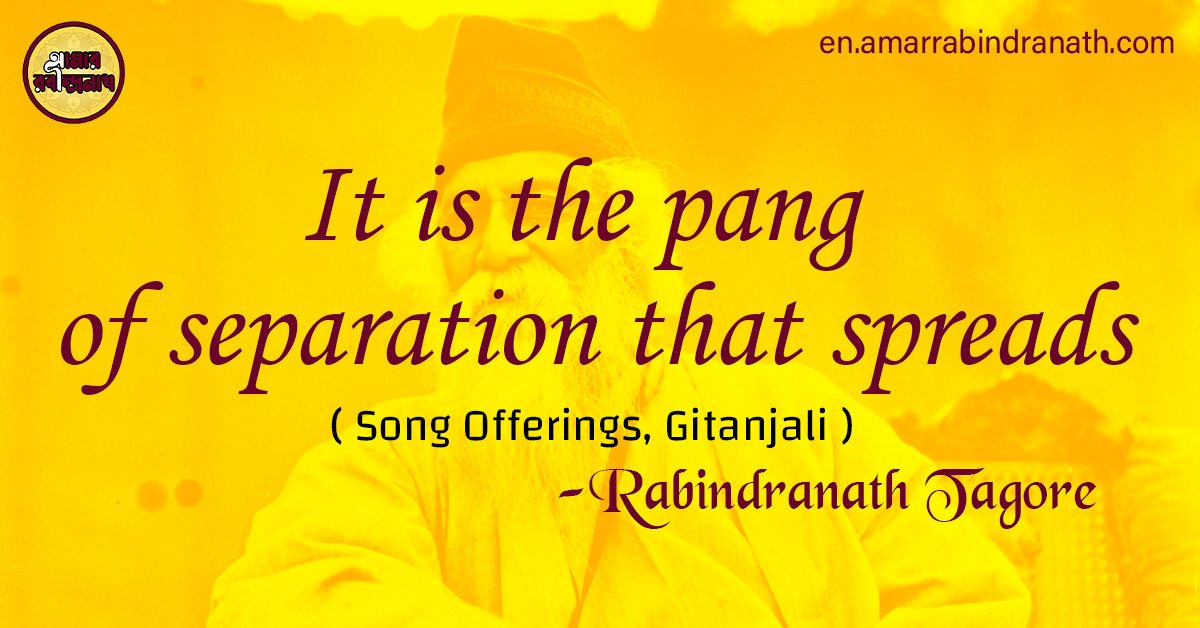 It is the pang of separation that spreads