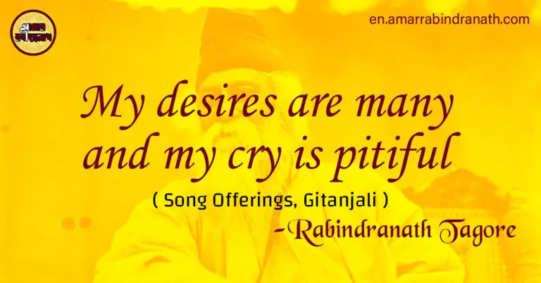 My desires are many and my cry is pitiful