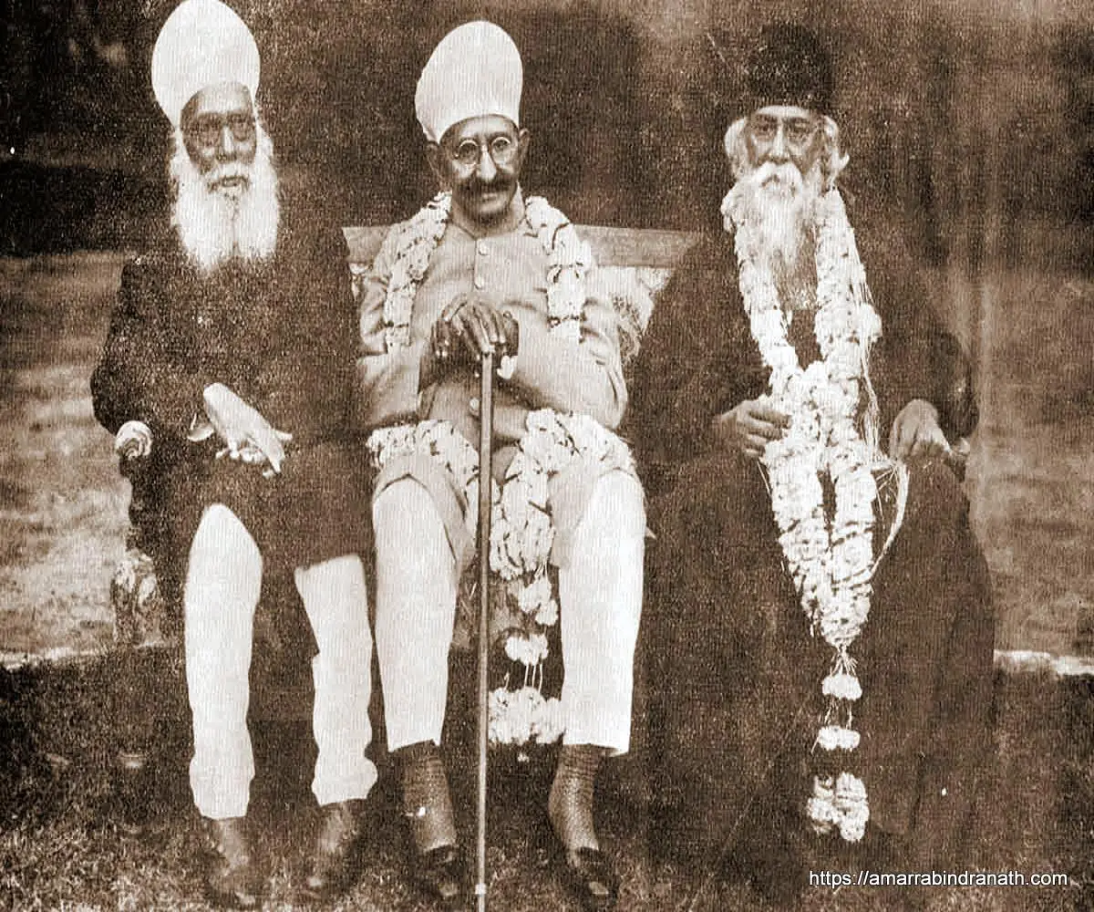 Rabindranath Tagore Sir Amin Jung Maharaja Kishen Pershad Courtesy DrTaqiAbedi Rabindranath Tagore Photo Download