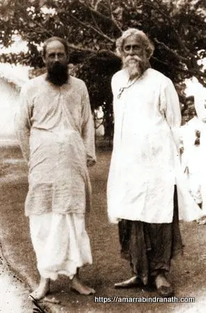 Rabindranath Tagore with Andrews at shalbithi Rabindranath Tagore Photo Download