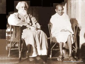 Rabindranath Tagore with Mahatma Gandhi Rabindranath Tagore with Mahatma Gandhi
