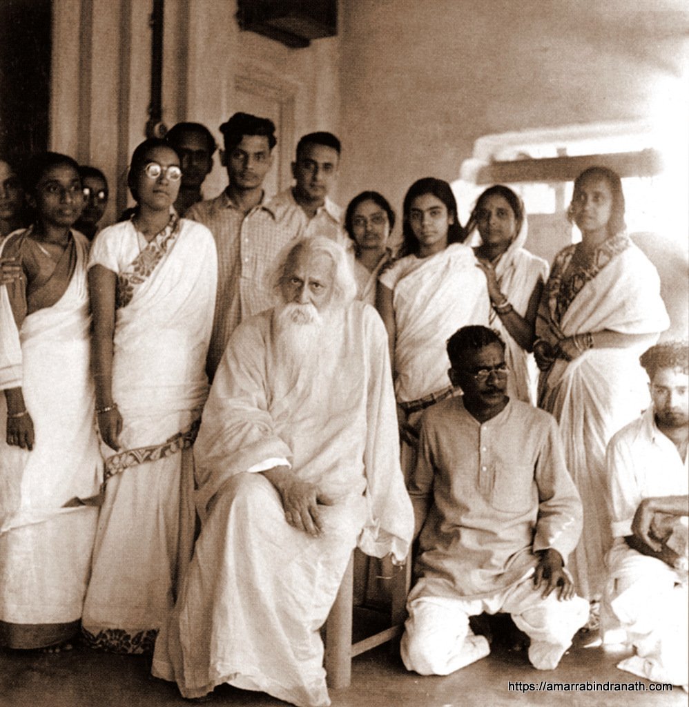 Rabindranath Tagore with Students 2 Rabindranath Tagore Photo Download