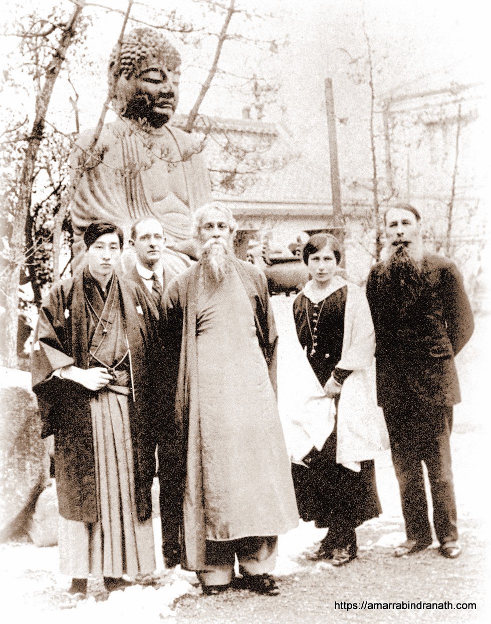 Rabindranath Tagore with the mother and paul richard Rabindranath Tagore Photo Download