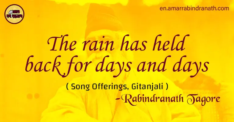 The rain has held back for days and days